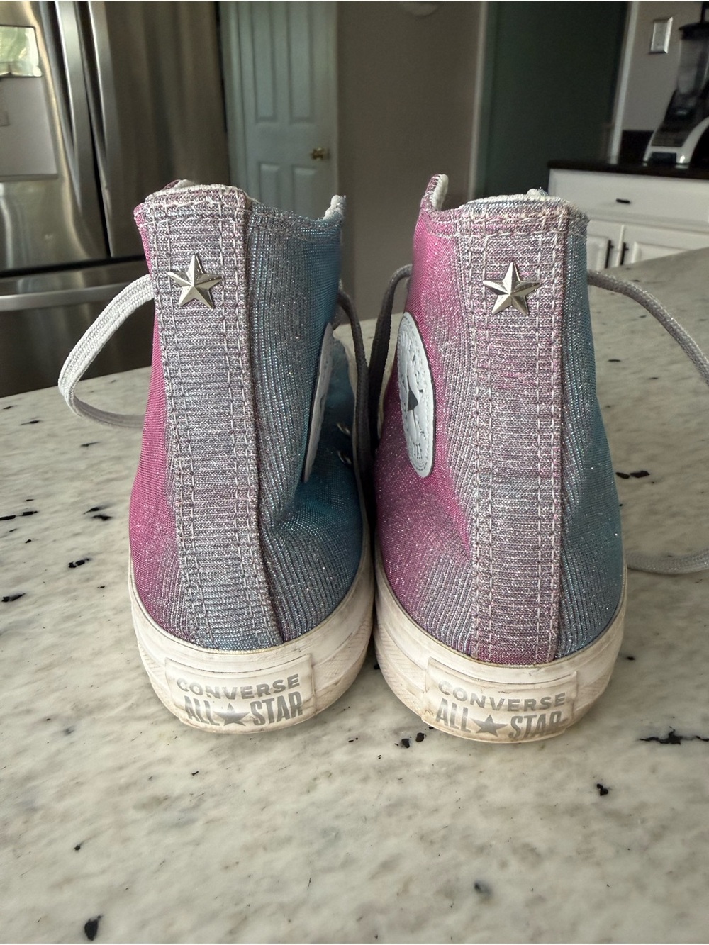 Converse Chuck Taylor All Star High Top Sneakers - Lavender Iridescent - Picture 2 of 5
